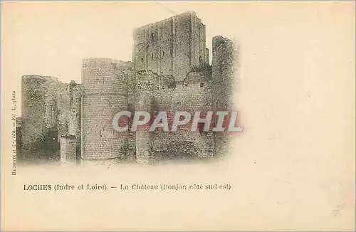 Ansichtskarte AK Loches (Indre et Loire) Le Chateau (Donjon cote sud est) (carte 1900)