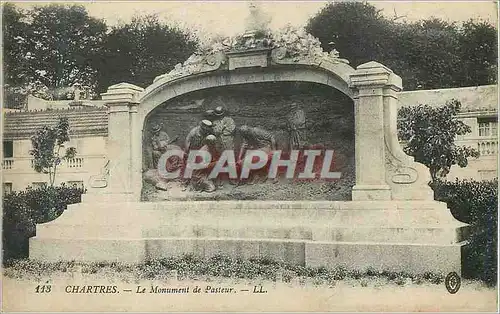 Cartes postales Chartres Le Monument de Pasteur