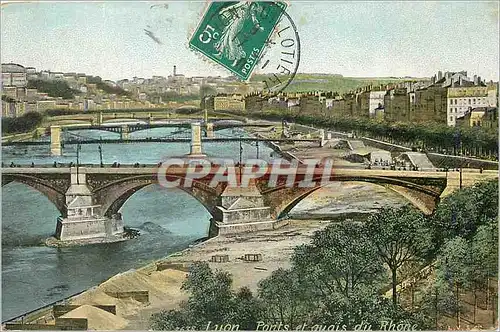 Cartes postales Lyon Pont et Quais du Rhone