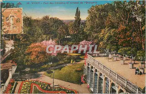 Cartes postales Vichy Parc des Celestins et Terrasse de l'Orengerie