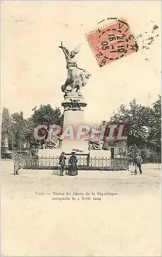 Cartes postales Vichy Statue du Genie de la Republique inauguree le 4 Avril 1904