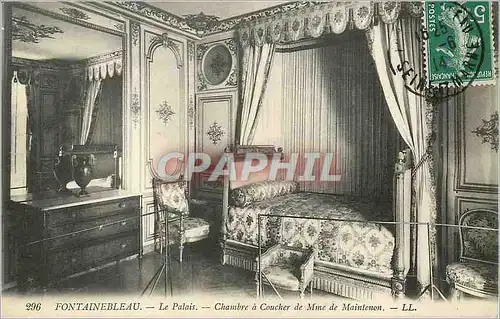 Ansichtskarte AK Fontainebleau Le Palais Chambre a Coucher de Mme de Maintenon