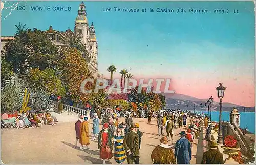 Cartes postales Monte Carlo Les Terrasses et le Casino (Ch Garnier Arch)