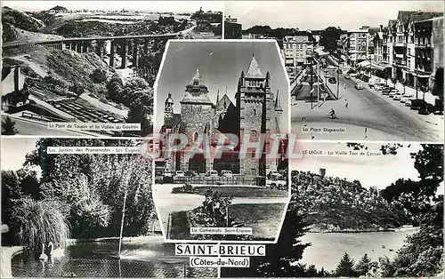Cartes postales moderne Saint Brieuc (Cotes du Nord) Le pont de Toupin et la vallee du Gouedic La place Duguesclin Le Le