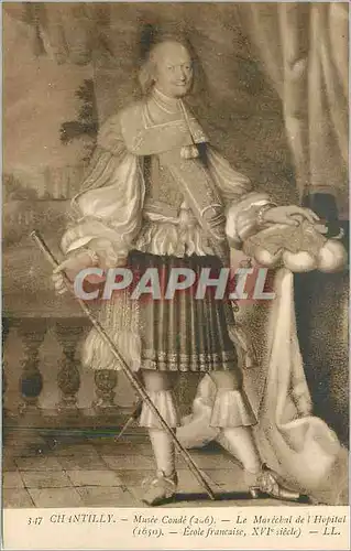 Cartes postales Chantilly Musee Conde Le Marechal de l'Hopital Ecole Francaise XVIe Siecle