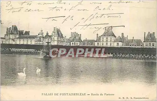 Ansichtskarte AK Palais de Fontainebleau Bassin du Parterre