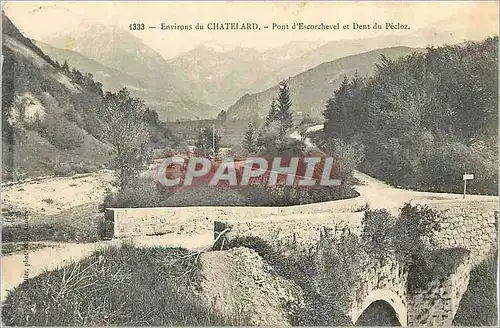 Cartes postales Environs du Chatelard Pont d'Escorchevel et Dent du Pecloz