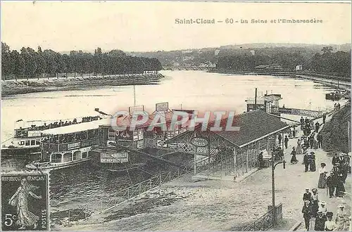REPRO Saint Cloud la Seine et l'Embarcadere Bateau