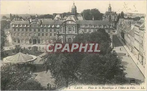 Ansichtskarte AK Caen Place de la Republique et l'Hotel de Ville