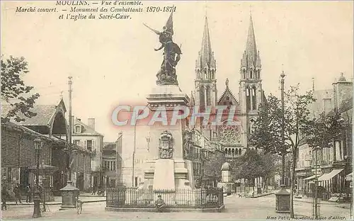 Ansichtskarte AK Moulins Vue d'Ensemble Marche Couvert