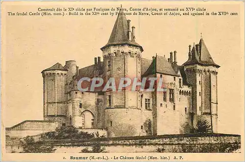 Cartes postales Saumur (M et L) Le Chateau Feodal (Mon Hist)