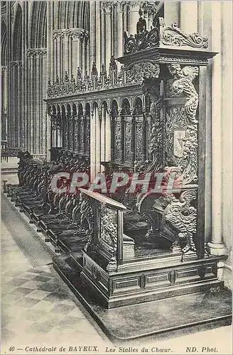 Cartes postales Cathedrale de Bayeux Les Stalles du Choeur