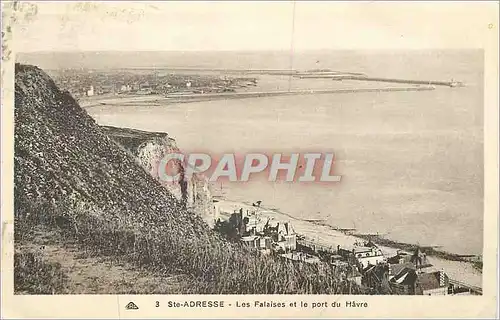 Ansichtskarte AK Ste Adresse Les Falaises et le Port du Havre