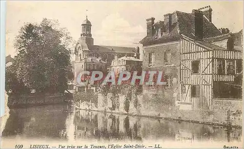Cartes postales Lisieux Vue prise sur la Touques L'Eglises Saint Desir
