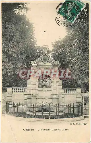 Cartes postales Cahors Monument Clement Marot