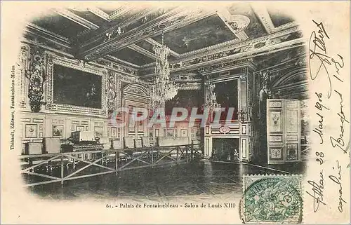 Ansichtskarte AK Palais de Fontainebleau Salon de Louis XIII (carte 1900)