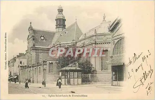 Ansichtskarte AK Eglise Saint Louis de Fontainebleau (carte 1900)