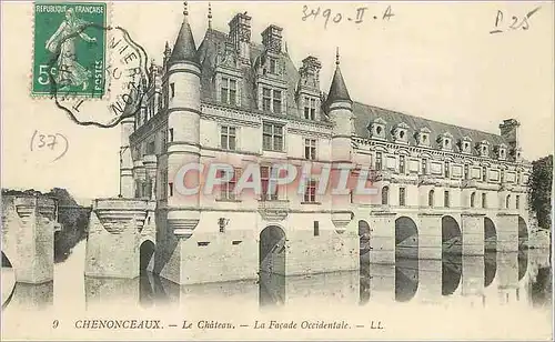 Cartes postales Chenonceaux Le Chateau La Facade Occidentale