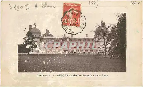 Cartes postales Chateau de Valencay (Indre) Facade sur le Parc