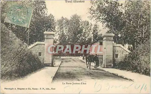 Cartes postales Toul Illustre La Porte Jeanne d'Arc Militaria