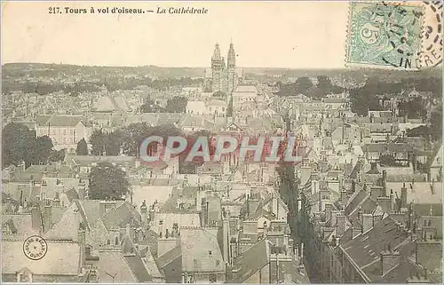 Cartes postales Tours a vol d'Oiseau La Cathedrale