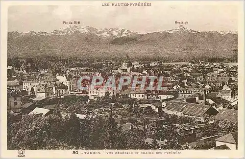 Cartes postales Tarbes Les Hautes Vosges Vue Generale et Chaine des Pyrenees