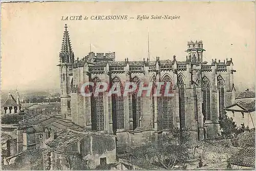Ansichtskarte AK La Cite de Carcassonne Eglise Saint Nazaire