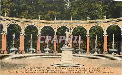 Cartes postales Parc de Versailles Le Chateau La Colonnade de Mausart