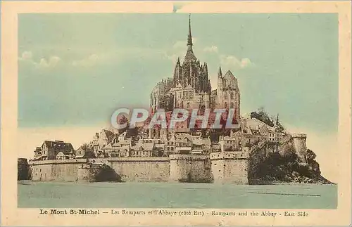 Ansichtskarte AK Le Mont st Michel  Les Remparts et l'Abbaye (Cote Est)