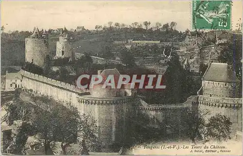 Cartes postales Fougeres (I et V) Les Tours du Chateau