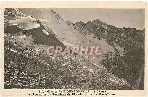 Ansichtskarte AK Glacier de Bionnassay (Alt 2800 m) a 15 minutes du Terminus du Chemin de fer du Mont Blanc