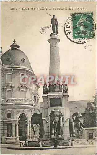 Cartes postales Chambery (Savoie) La Colonne des elephants