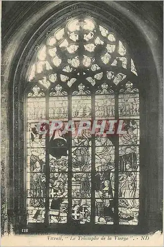 Cartes postales Bourg Eglise Vitrail Le Triomphe de la Vierge