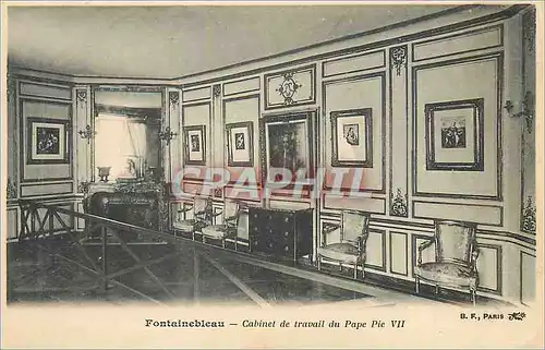 Ansichtskarte AK Fontainebleau Cabinet de Travail du Pape Pie VII