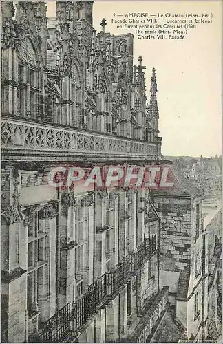 Cartes postales Amboise le Chateau Facade Charles VIII