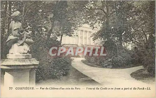 Ansichtskarte AK Compiegne Vue du Chateau d'un Coin du Parc