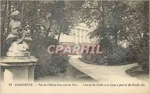 Cartes postales Compiegne Vue du Chateau d'un Coin du Parc