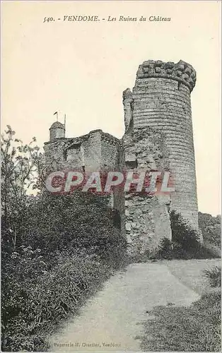 Ansichtskarte AK Vendome les Ruines du Chateau