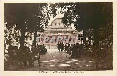 Cartes postales Vichy le Casino vu du Parc