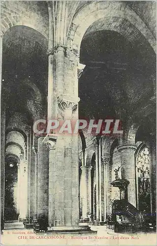 Cartes postales Cite de Carcassonne Basilique St Nazaireles Deux Nefs