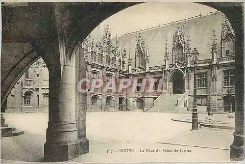 Cartes postales Rouen la Cour du Palais de Justice