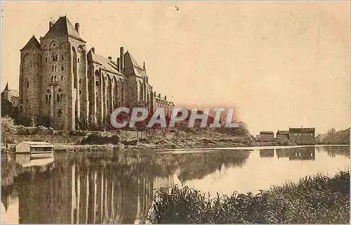 Ansichtskarte AK L'Abbaye St Pierre de Solesmes Vue de la Rive Droite de la Sarthe