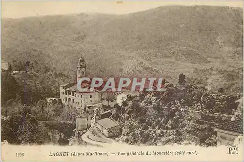 Cartes postales Laghet (Alpes Maritimes) Vue Generale du Monastere (Cote Nord)