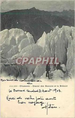 Ansichtskarte AK Chamonix Glacier des Bossons et le Brevent Alpinisme