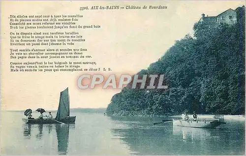 Cartes postales Aix les Bains Chateau de Bourdeau Bateaux