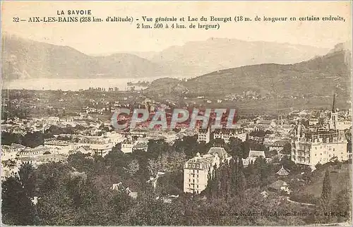 Cartes postales Aix les Bains (258 km d'Alt) La Savoie) Vue Generale et Lac du Bourget
