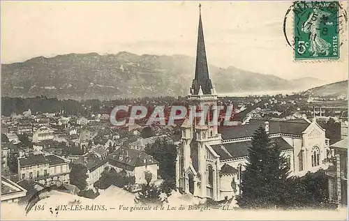 Cartes postales Aix les Bains Vue Generale et le Lac du Bourget