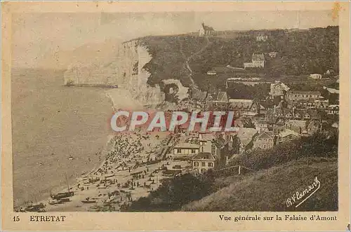 Ansichtskarte AK Etretat Vue Generale sur la Falaise d'Amont