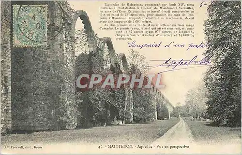 Ansichtskarte AK Maintenon Aqueduc Vue en Perspective