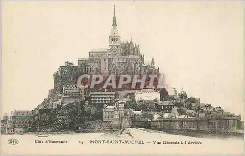 Cartes postales Mont Saint Michel Cote d'Emeraude Vue Generale a l'Arrivee
